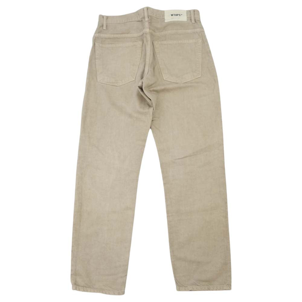WTAPS ダブルタップス 19SS 191TQDT-PTM01 BAGGY WASHED TROUSERS DENIM バギー デニム トラウザー パンツ ベージュ系 S【中古】