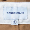 DESCENDANT ディセンダント DC-3 WIDE TUCK TROUSERS ワイド タック トラウザーズ パンツ ライトブラウン系 1【中古】
