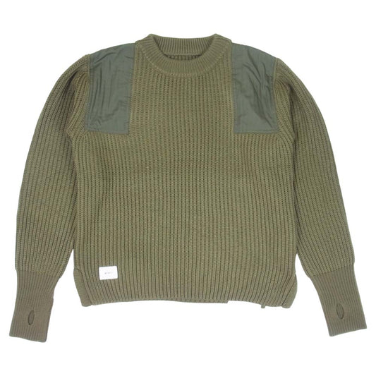WTAPS ダブルタップス 18AW 182MADT-KNM02 SONAR SWEATER WOAC ニット セーター OLIVEDRAB S【美品】【中古】