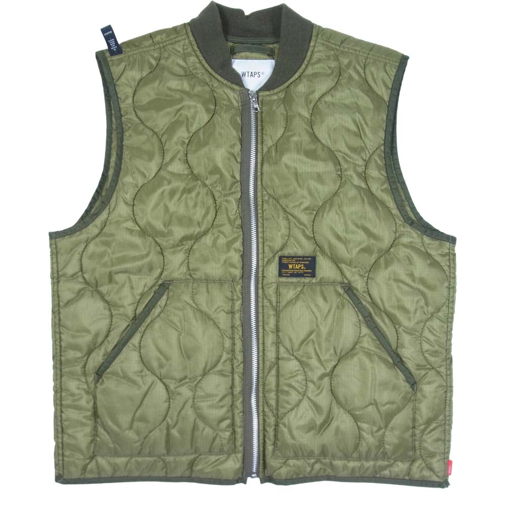 WTAPS ダブルタップス 17AW 172GWDT-JKM04 CREEPER VEST NYLON RIPSTOP ベスト ナイロン リップストップ ジャケット カーキ系 1【中古】