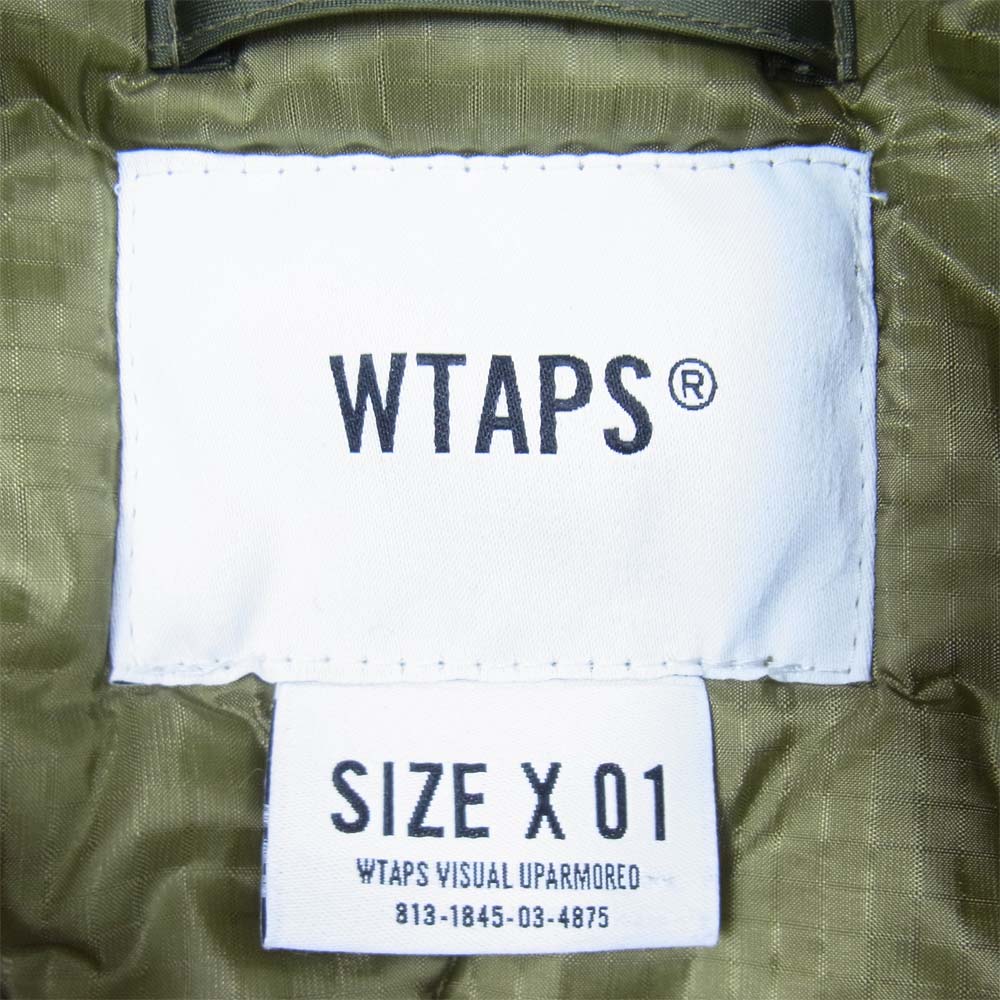 WTAPS ダブルタップス 17AW 172GWDT-JKM04 CREEPER VEST NYLON RIPSTOP ベスト ナイロン リップストップ ジャケット カーキ系 1【中古】