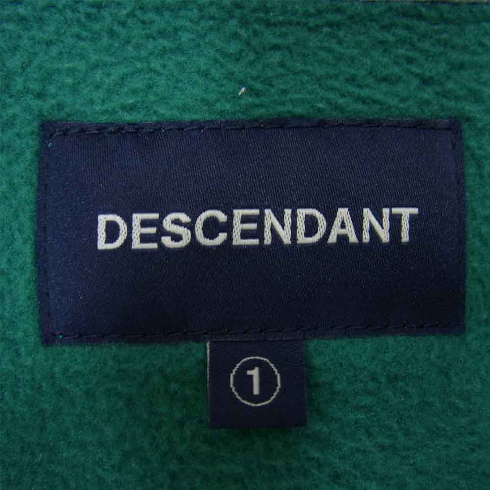 DESCENDANT ディセンダント 20AW HUMMING FLEECE PULL OVER フリース プルオーバー ジャケット グリーン系 1【中古】