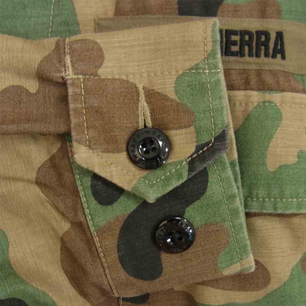 WTAPS ダブルタップス 17AW 172GWDT-SHM02 JUNGLE LS 02 SHIRT COTTON SATIN CAMO ジャングル ロングスリーブ シャツ カーキ系 S【中古】