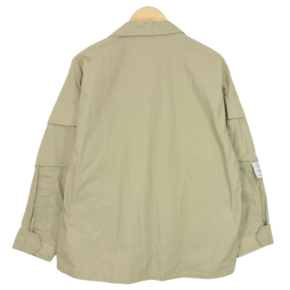 WTAPS ダブルタップス 20AW 202BRDT-SHM02 MODULAR LS COTTON RIPSTOP モジュラー リップストップ シャツ ベージュ系 S【美品】【中古】