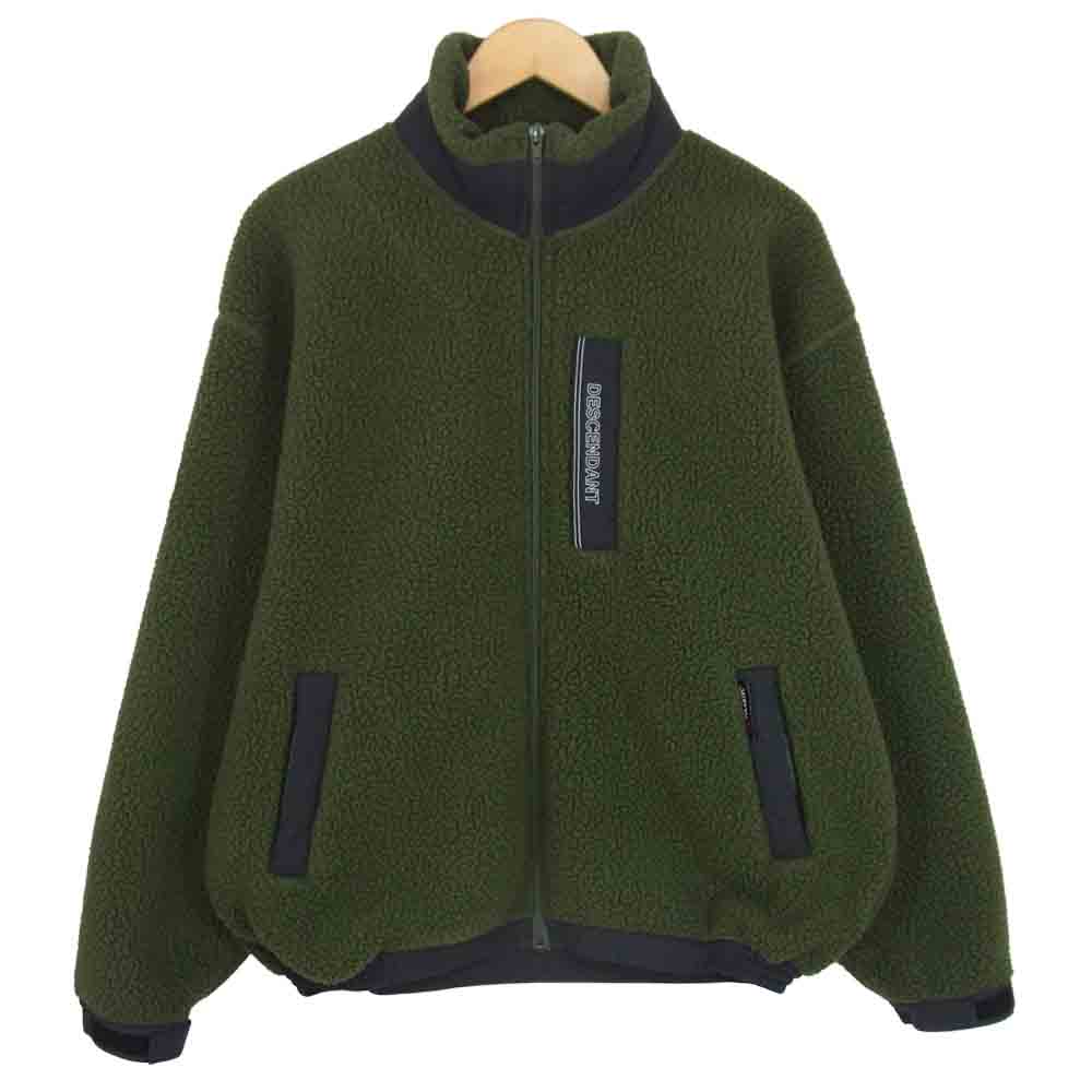 DESCENDANT ディセンダント 20AW BOMBAY FLEECE ZIP CARDIGAN フリース ジップ カーディガン グリーン系 1【中古】