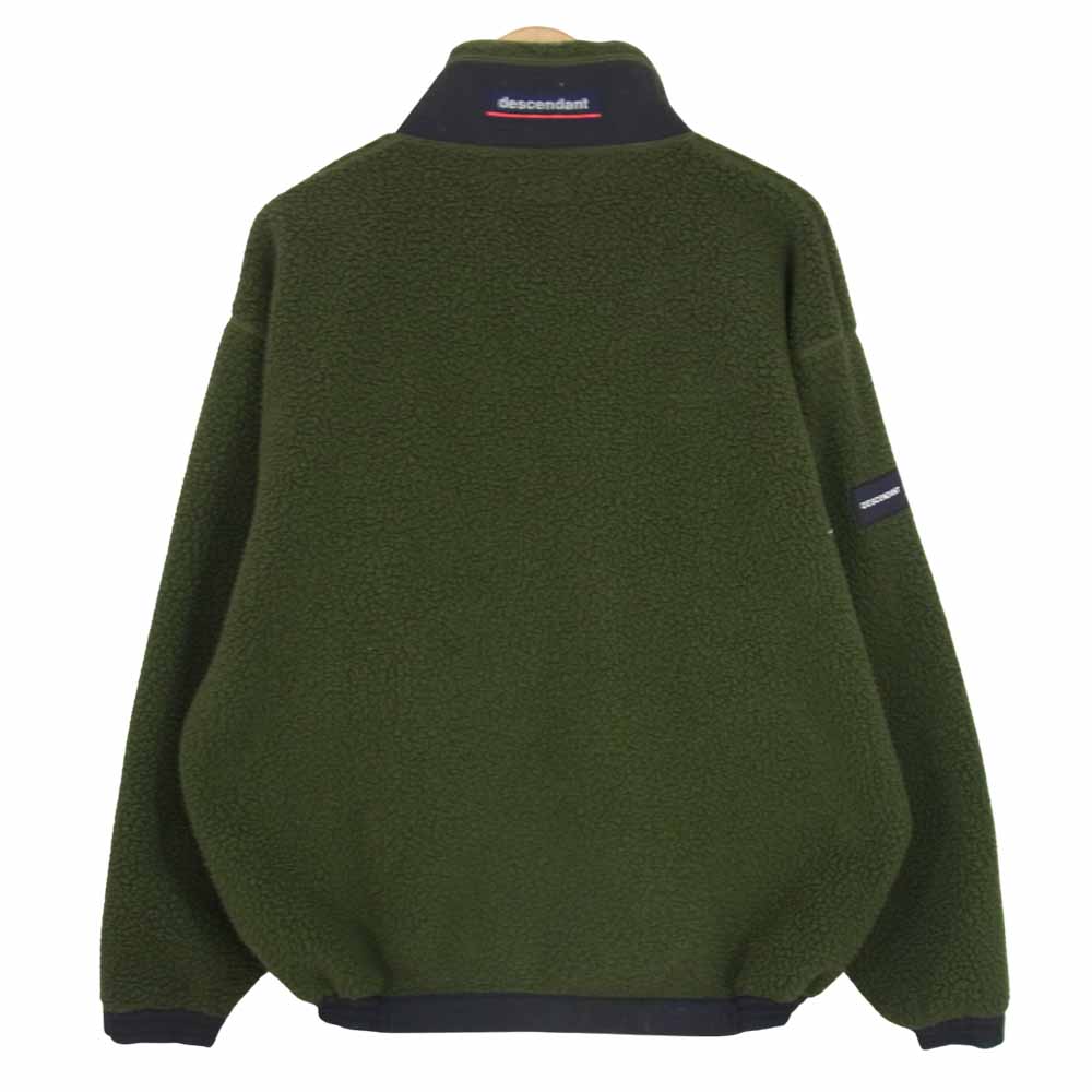 DESCENDANT ディセンダント 20AW BOMBAY FLEECE ZIP CARDIGAN フリース ジップ カーディガン グリーン系 1【中古】