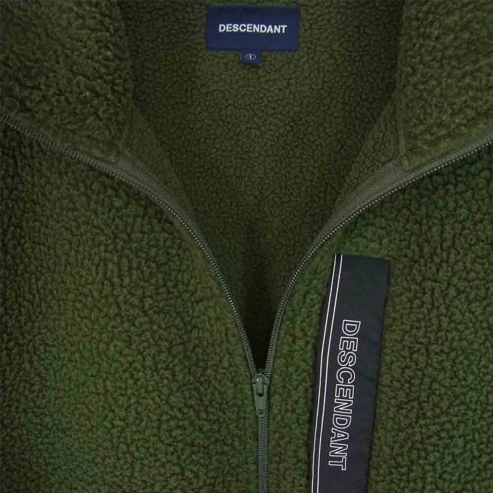 DESCENDANT ディセンダント 20AW BOMBAY FLEECE ZIP CARDIGAN フリース ジップ カーディガン グリーン系 1【中古】
