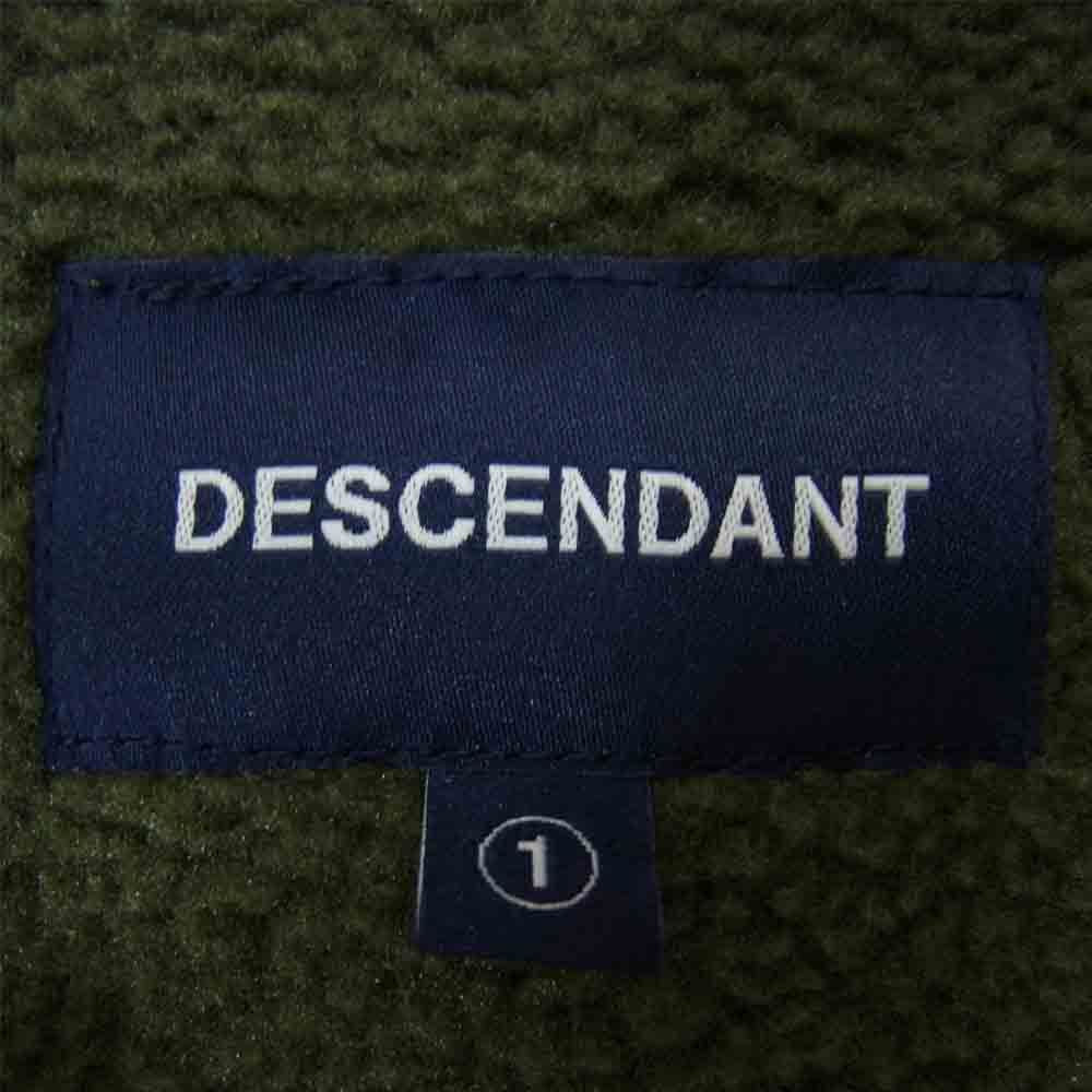 DESCENDANT ディセンダント 20AW BOMBAY FLEECE ZIP CARDIGAN フリース ジップ カーディガン グリーン系 1【中古】