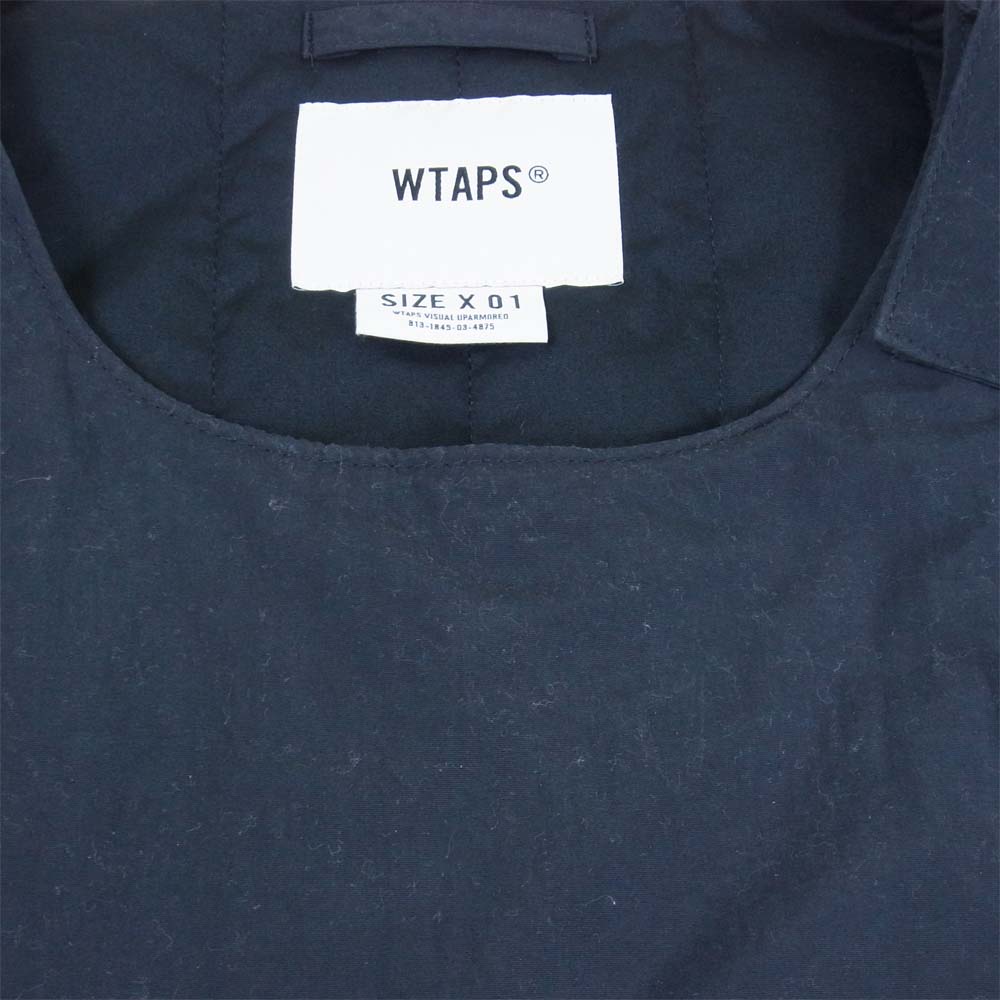 WTAPS ダブルタップス 19AW 19TQDT-JKM03 PAS JACKET NYLON TAFFETA ピーチ加工 ナイロン ベスト ジャケット ブラック系 S【美品】【中古】