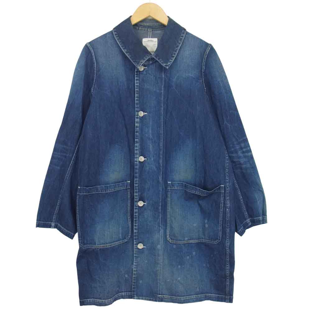 VISVIM ビズビム 19SS 0119105006008 GREASE MONKEY COAT DRY DENIM デニム コート インディゴブルー系 1【中古】