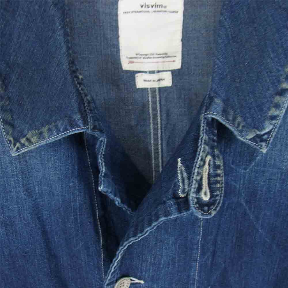 VISVIM ビズビム 19SS 0119105006008 GREASE MONKEY COAT DRY DENIM デニム コート インディゴブルー系 1【中古】