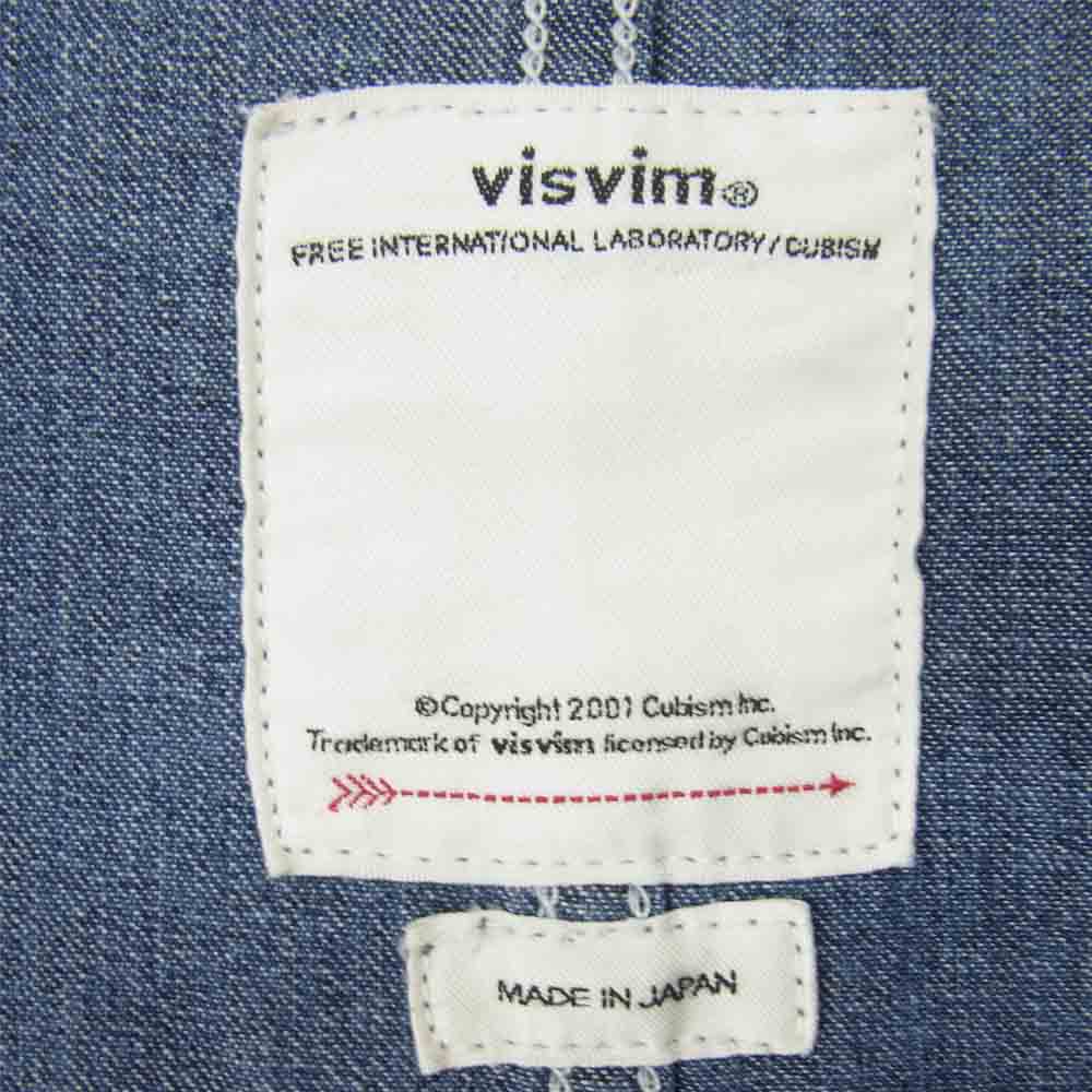 VISVIM ビズビム 19SS 0119105006008 GREASE MONKEY COAT DRY DENIM デニム コート インディゴブルー系 1【中古】