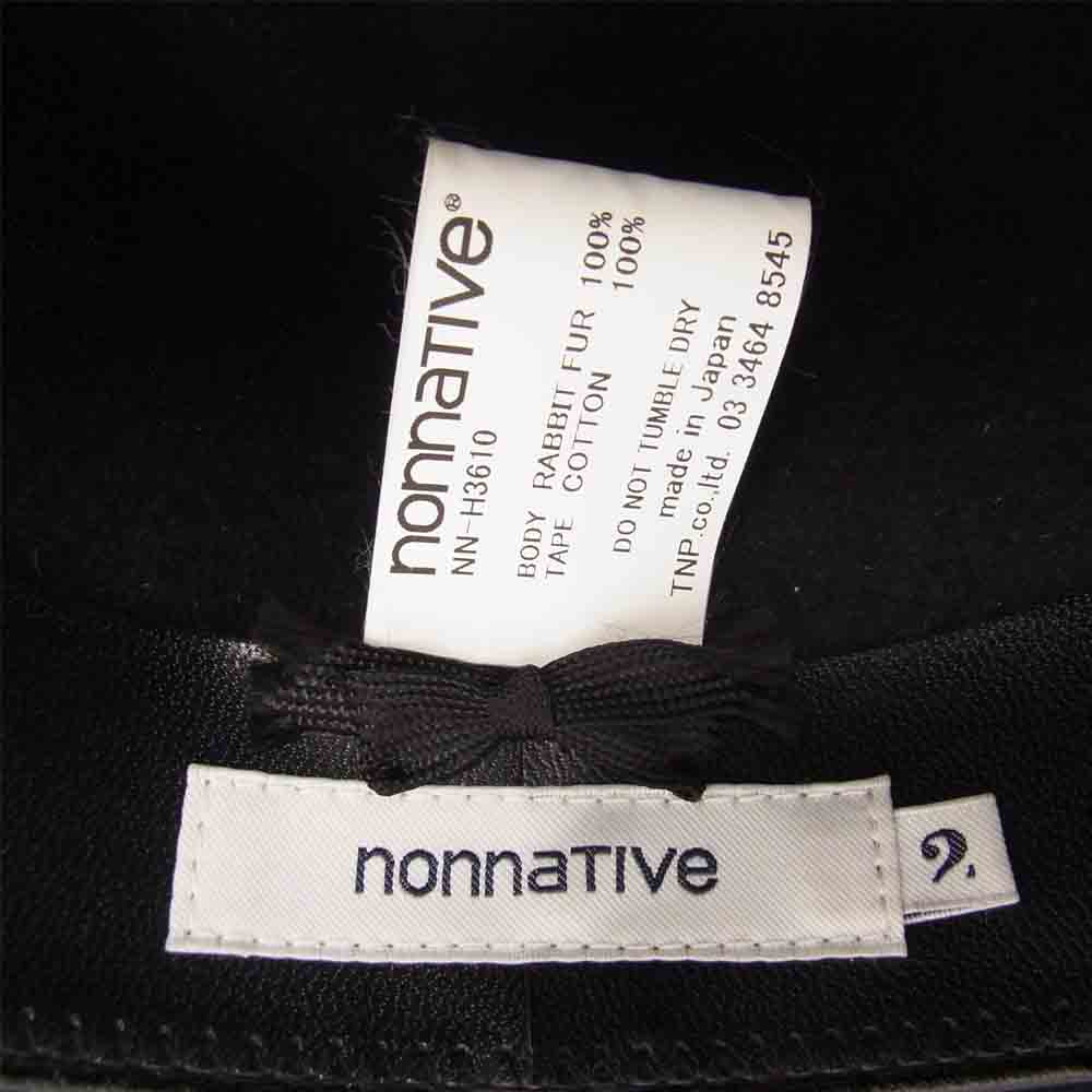nonnative ノンネイティブ 19AW NN-H3610 HIKER HAT RABBIT FVR ハイカー ハット ブラック系 2【中古】