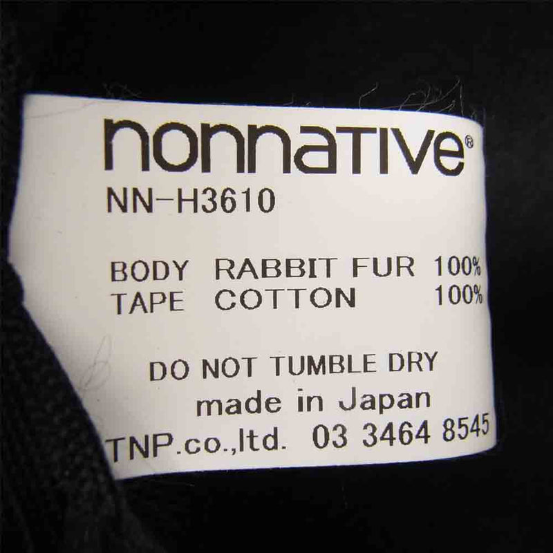 nonnative ノンネイティブ 19AW NN-H3610 HIKER HAT RABBIT FVR ハイカー ハット ブラック系 2【中古】