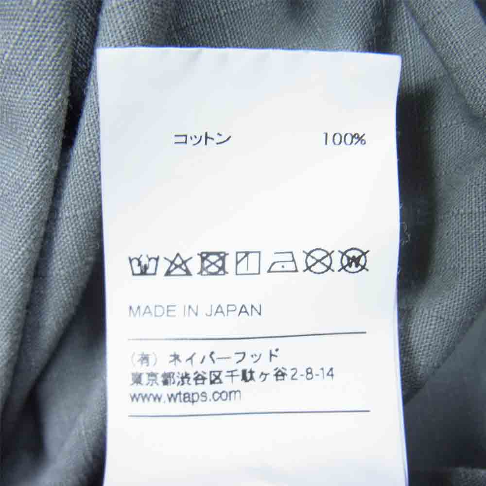 WTAPS ダブルタップス 19AW 192WVDT-JKM02 GUARDIAN JACKET COTTON RIPSTOP コットン リップストップ ジャケット グレー系 S【中古】