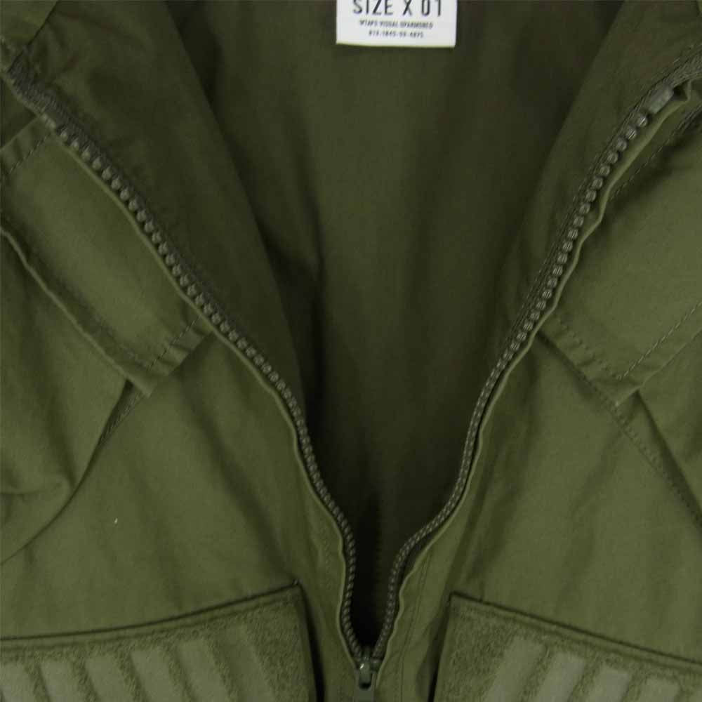WTAPS ダブルタップス 19AW 192BRDT-JKM07 MODULAR JACKET COTTON WEATHER モジュラー ジャケット カーキ系 S【中古】