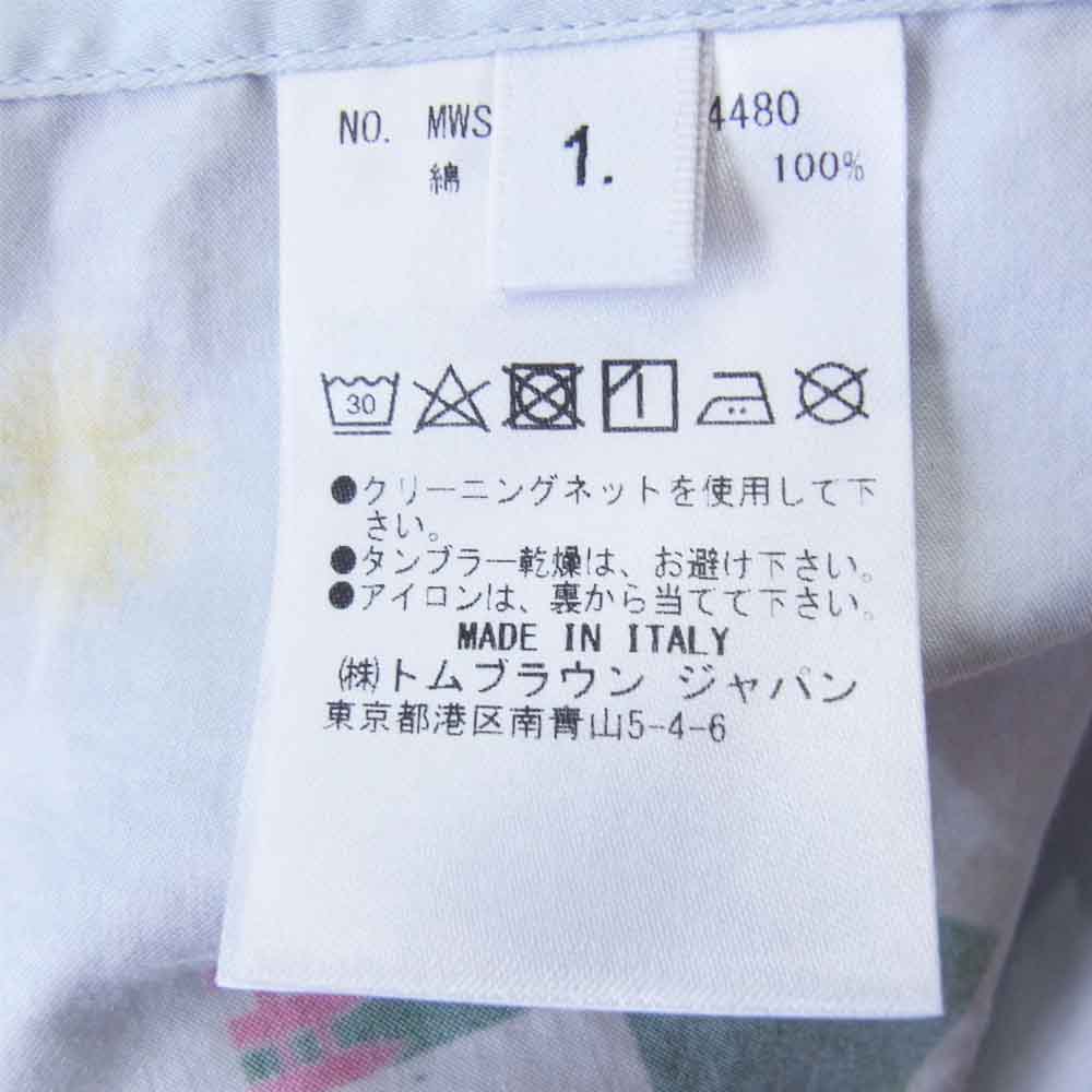 THOM BROWNE トムブラウン レギュラーカラー 半袖 シャツ ブルー系 1【中古】