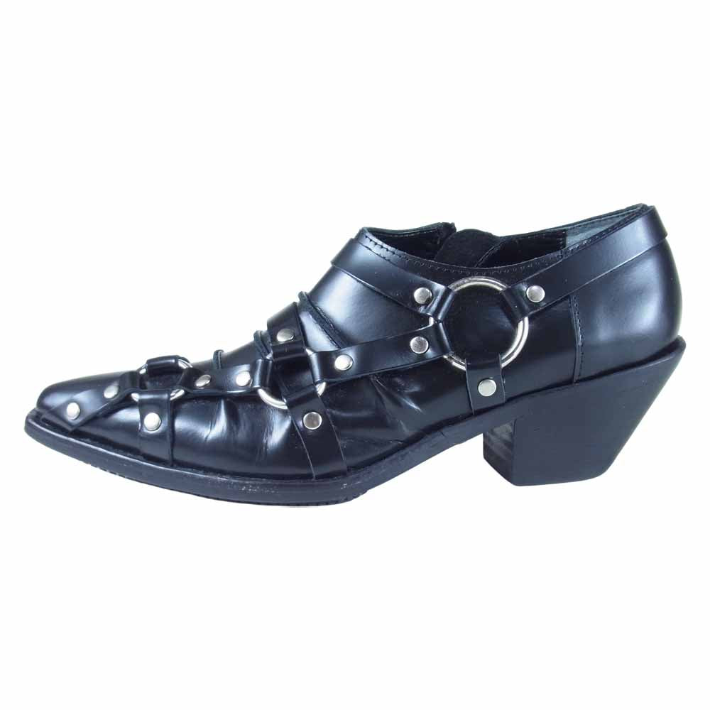 COMME des GARCONS コムデギャルソン JF-K102 JUNYA WATANABE ジュンヤワタナベ STUD DETAIL LEATHER SHOES レザー シューズ ブラック系 S【中古】