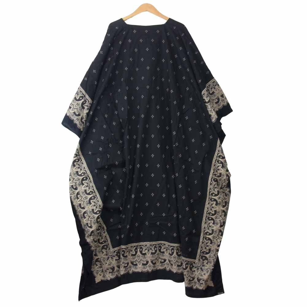 VISVIM ビズビム 0318105017002 KAFTAN DRESS バンダナ柄 カフタン ドレス ワンピース ブラック系 1【中古】