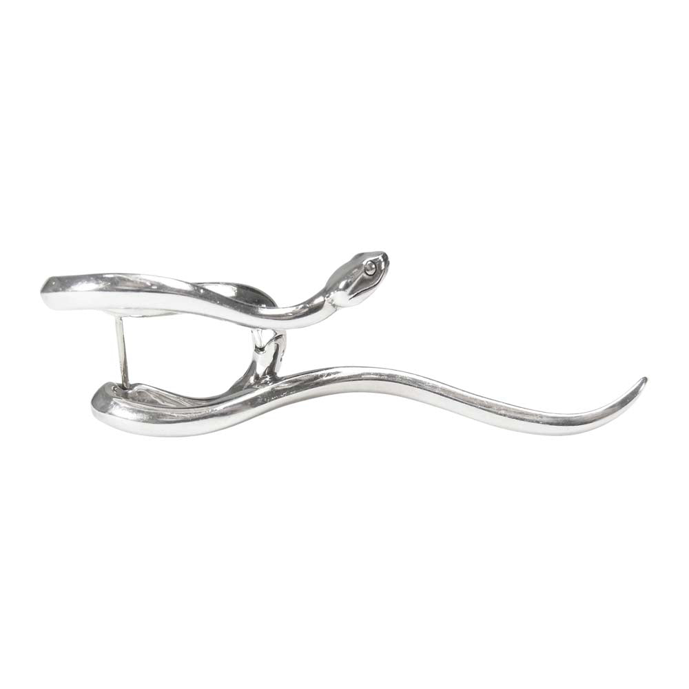 Justin Davis ジャスティンデイビス SEJ923 LABYRINTH ラビリンス スネーク 蛇モチーフ ピアス シルバー系【美品】【中古】