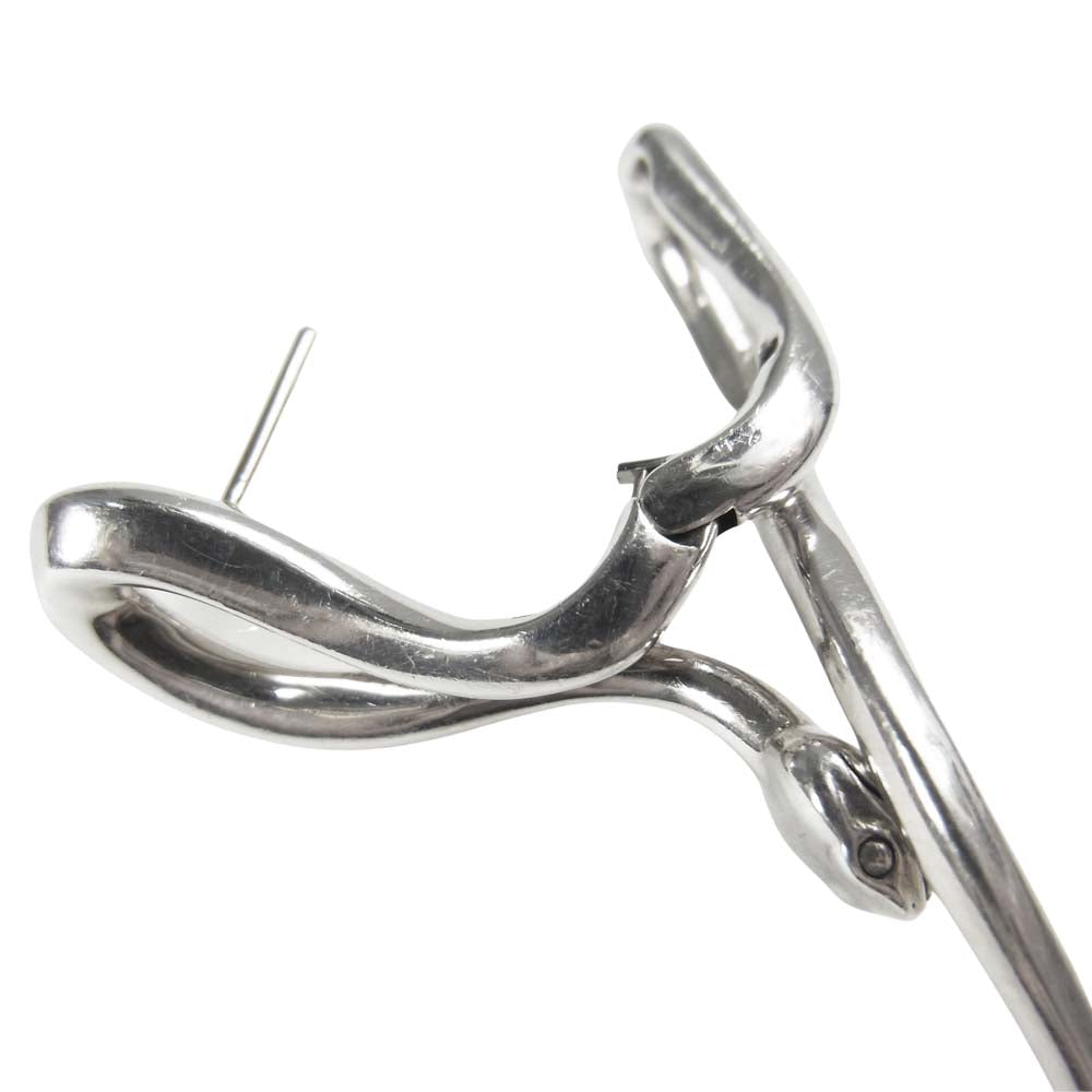 Justin Davis ジャスティンデイビス SEJ923 LABYRINTH ラビリンス スネーク 蛇モチーフ ピアス シルバー系【美品】【中古】