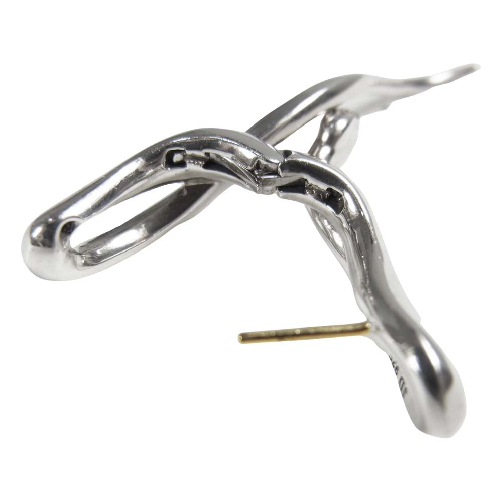 Justin Davis ジャスティンデイビス SEJ923 LABYRINTH ラビリンス スネーク 蛇モチーフ ピアス シルバー系【美品】【中古】