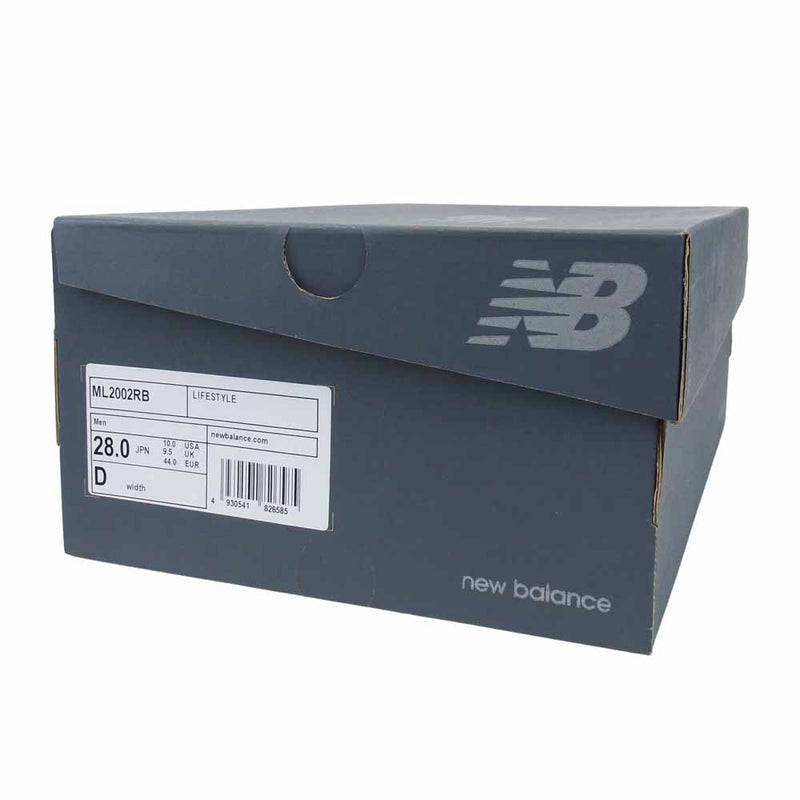 NEW BALANCE ニューバランス ML2002RB ローカットスニーカー ランニングシューズ ブラック系 グレー系 28㎝【美品】【中古】