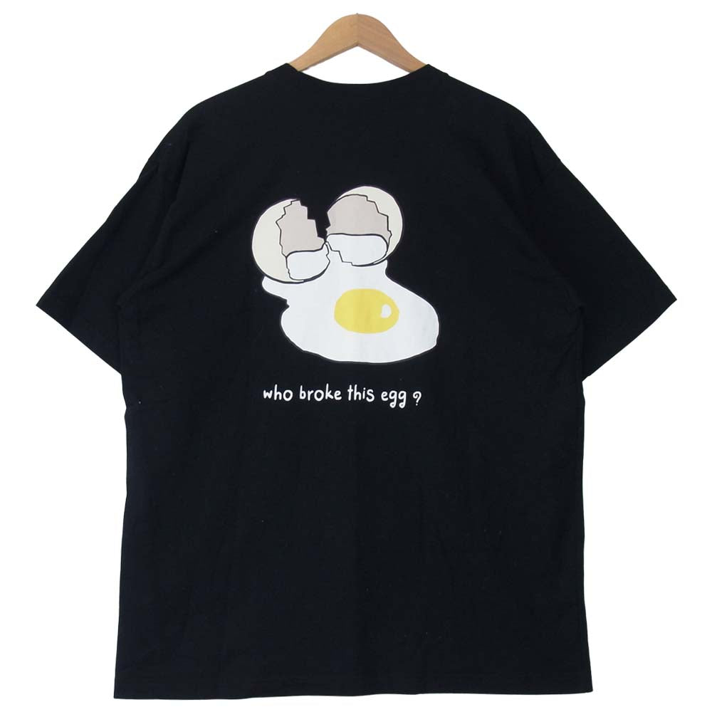 ペーパーボーイ 21SS 11-08-6038-976 BEAMS 別注 Broken Egg T ブロッケン エッグ Tシャツ ブラック系 L【中古】