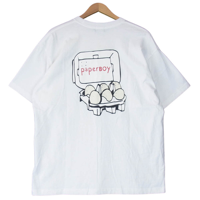 ペーパーボーイ 21SS 11-08-6039-976 BEAMS 別注 Egg Pack T エッグ パック Tシャツ ホワイト系 L【中古】