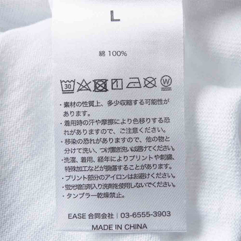 ニシモトイズザマウス NIM-L11 S/S T-SHIRT プリント 半袖 Tシャツ ホワイト系 L【新古品】【未使用】【中古】