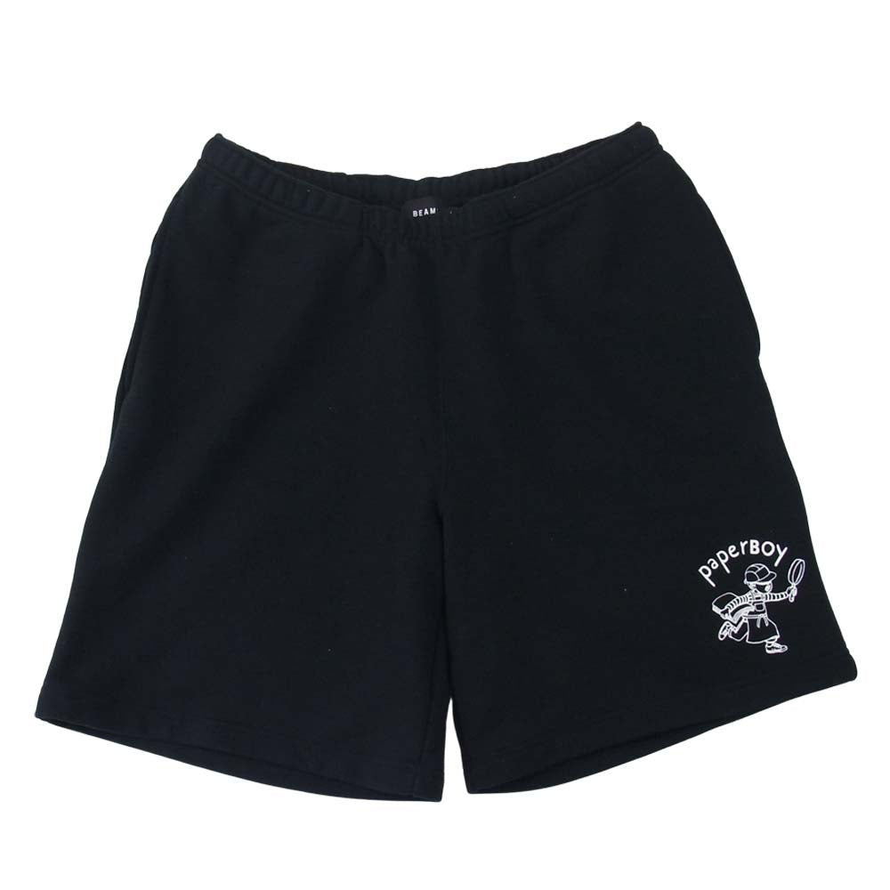 ペーパーボーイ 21SS 11-25-2243-976 BEAMS 別注 Sweat Shorts スウェット ショーツ ブラック系 L【中古】