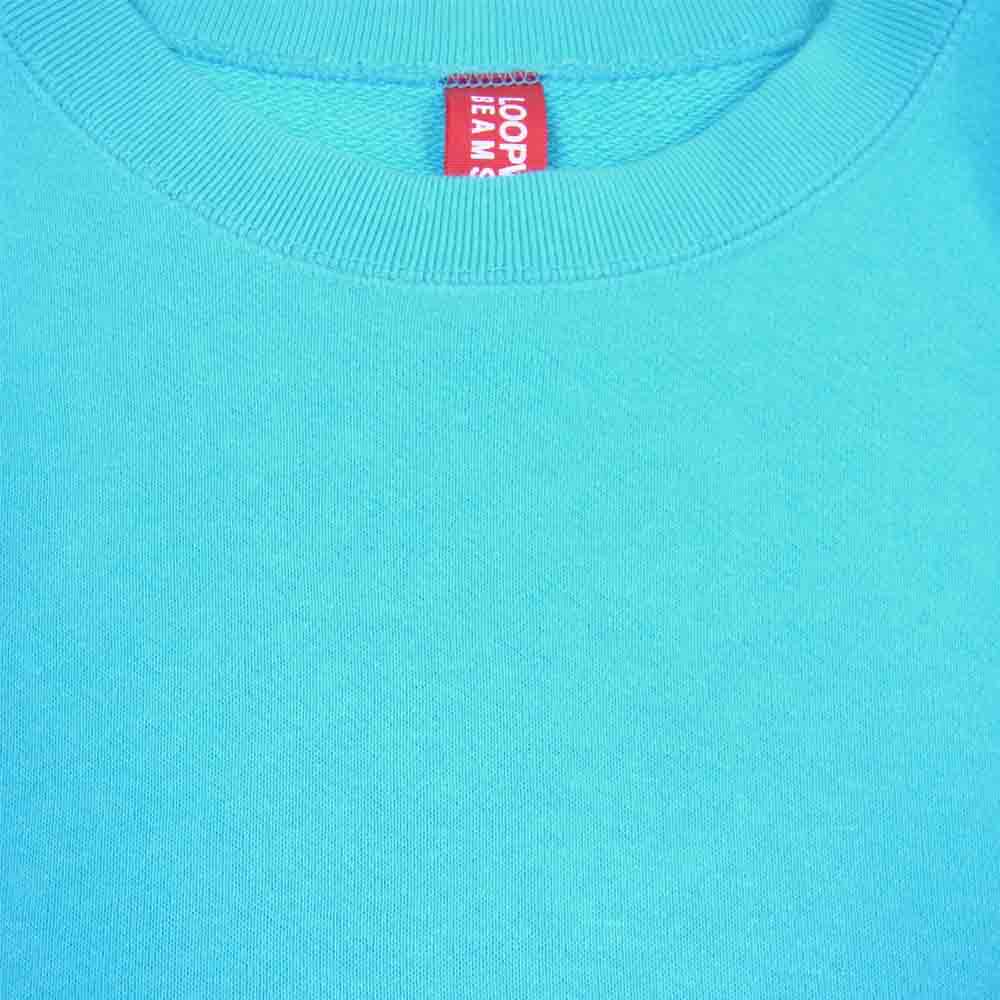 LOOPWHEELER ループウィラー BEAMS 別注 吊裏毛 スウェットシャツ 日本製 青緑系 L【中古】