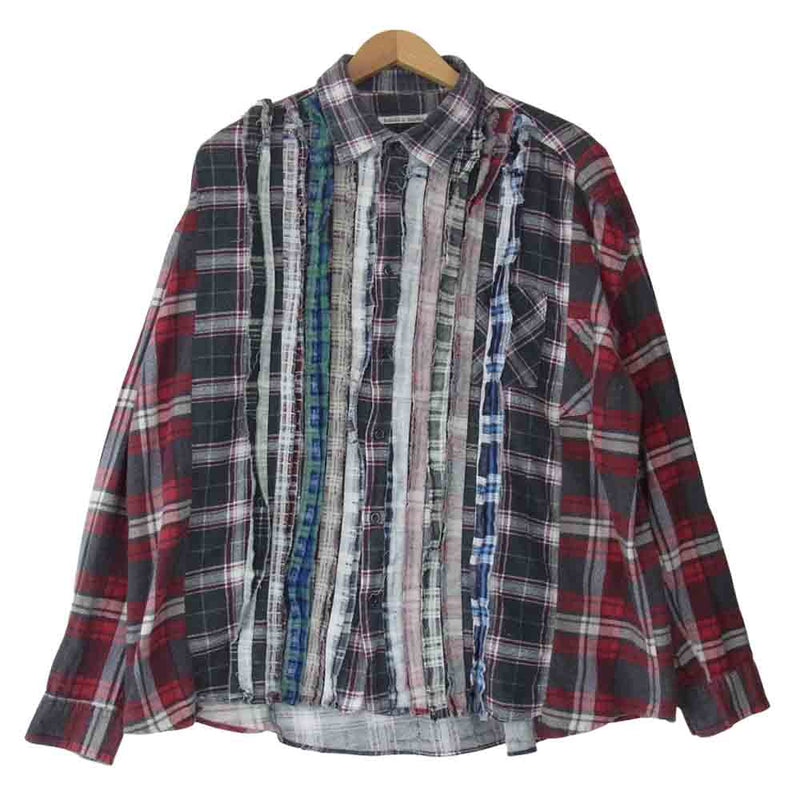 リビルドバイニードルス FK285 Wide 7 Ribbon Flannel Shirt ワイド リボンフランネル シャツ マルチカラー系【中古】