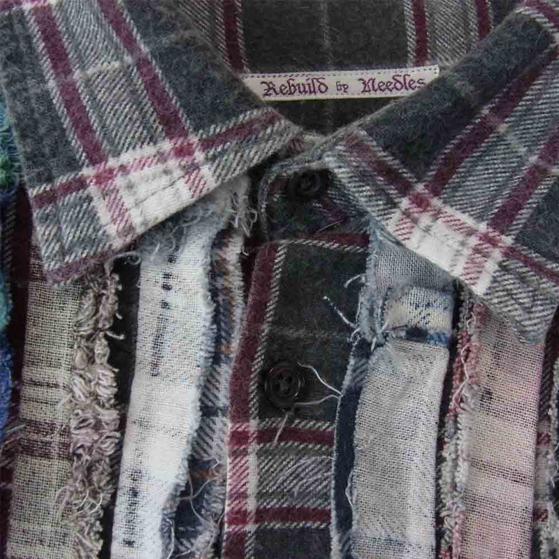 リビルドバイニードルス FK285 Wide 7 Ribbon Flannel Shirt ワイド リボンフランネル シャツ マルチカラー系【中古】