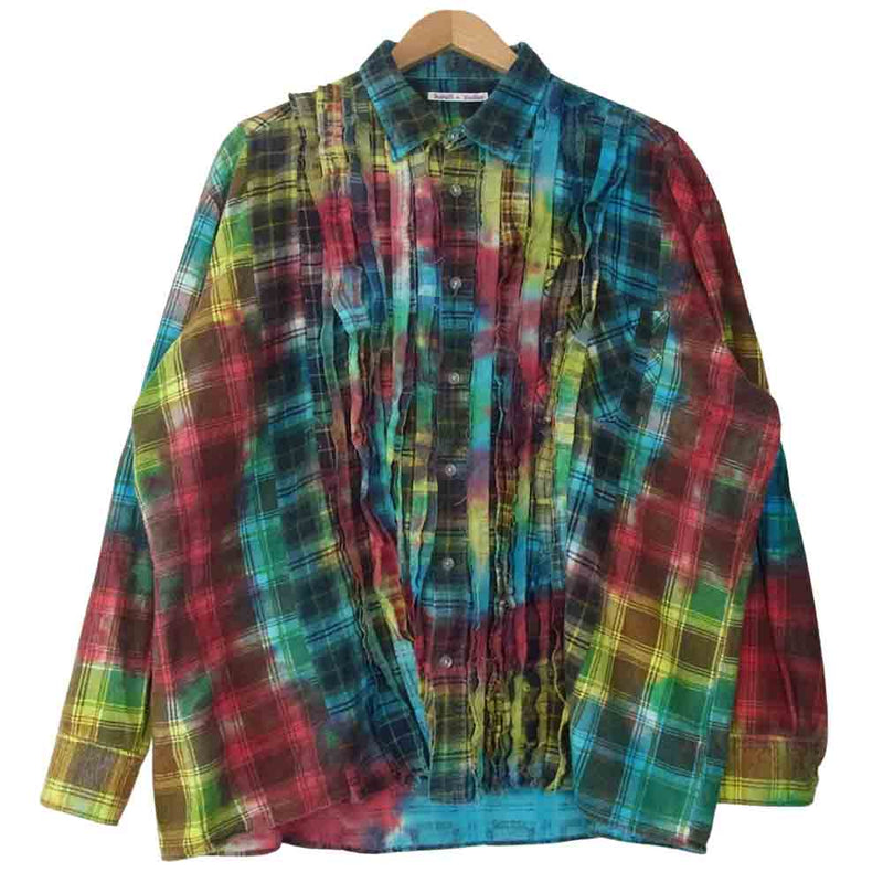 リビルドバイニードルス HM307 Flannel Shirt Tie Dye チェック リメイク タイダイ フランネルシャツ マルチカラー系【中古】