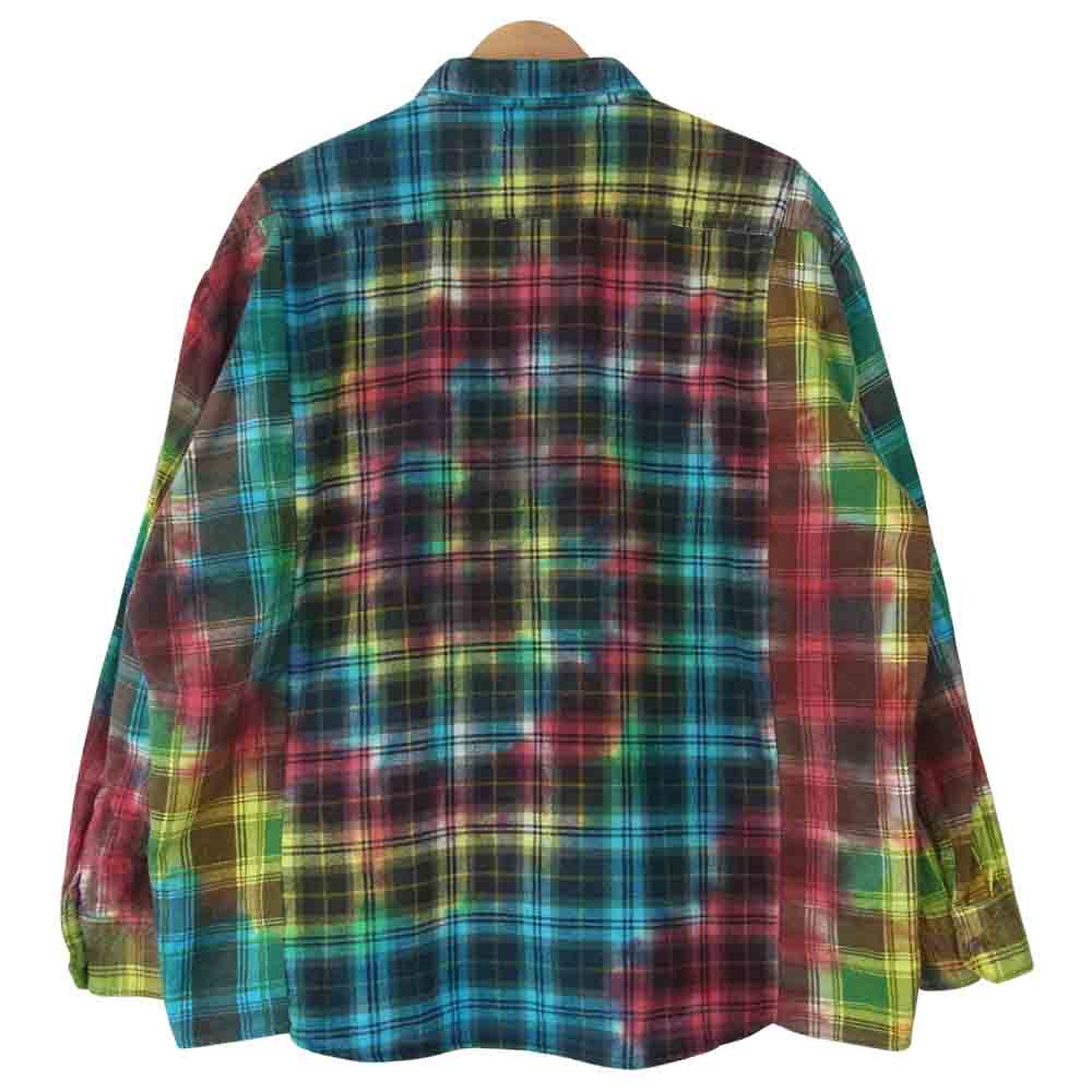 リビルドバイニードルス HM307 Flannel Shirt Tie Dye チェック リメイク タイダイ フランネルシャツ マルチカラー系【中古】