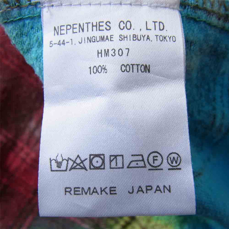 リビルドバイニードルス HM307 Flannel Shirt Tie Dye チェック リメイク タイダイ フランネルシャツ マルチカラー系【中古】