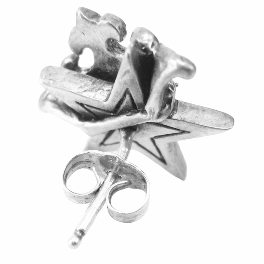 ROYAL ORDER ロイヤルオーダー SE917 small solud star w crown studs スモール ソリッド スター クラウン スタッズ ピアス シルバー系【中古】