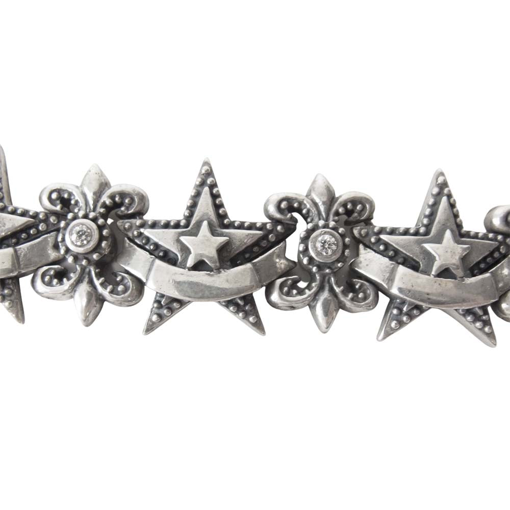 ROYAL ORDER ロイヤルオーダー SB197-2 Small banner star trellis スモール バナー スター ブレスレット シルバー系【中古】