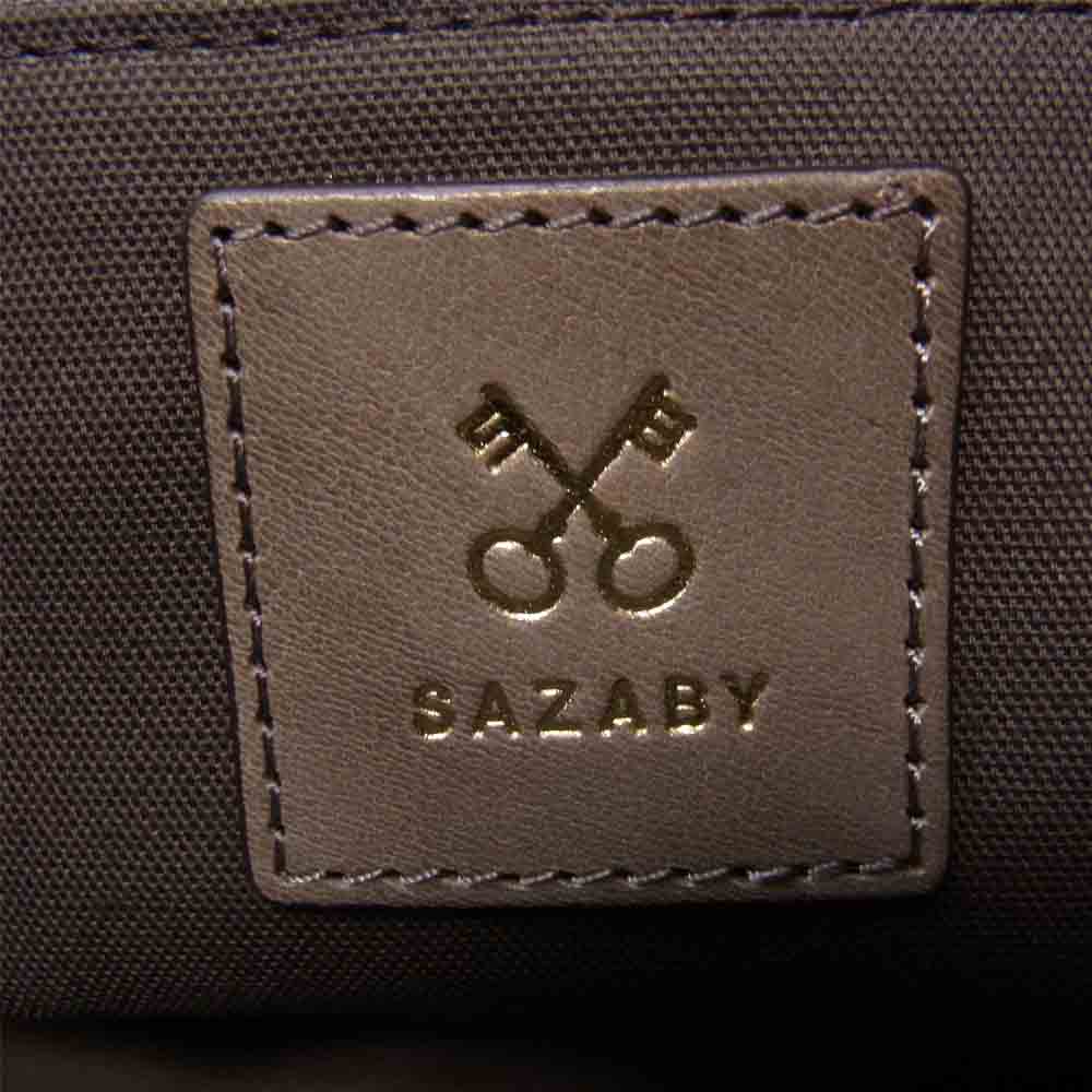 SAZABY サザビー 牛革 型押し A4サイズ ショルダー 2way ブラウン系【新古品】【未使用】【中古】