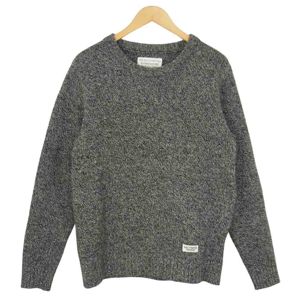 WACKO MARIA ワコマリア 16FW-WMK-KN01 CLASSIC CREW SWEATER クラシック クルー セーター ブラック系 L【中古】