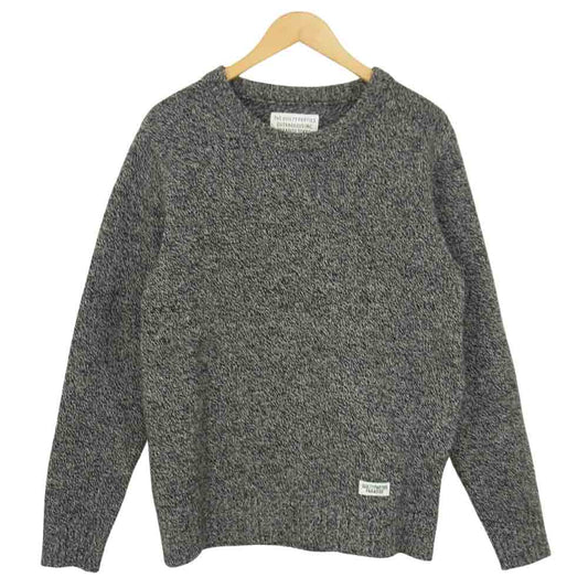 WACKO MARIA ワコマリア 16FW-WMK-KN01 CLASSIC CREW SWEATER クラシック クルー セーター ブラック系 L【中古】