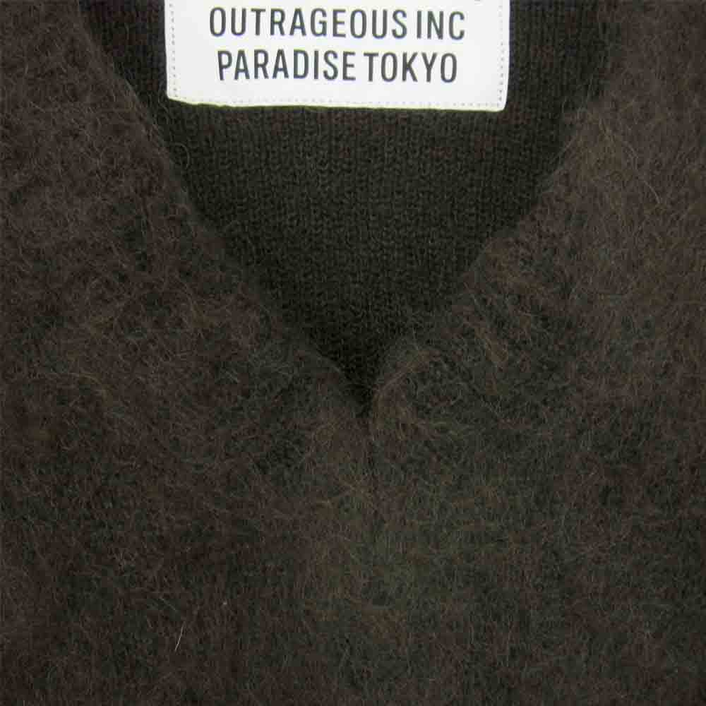 WACKO MARIA ワコマリア 18FW-WMK-KN18 V NECK MOHAIR SWEATER Vネック モヘア セーター グレー系 M【美品】【中古】