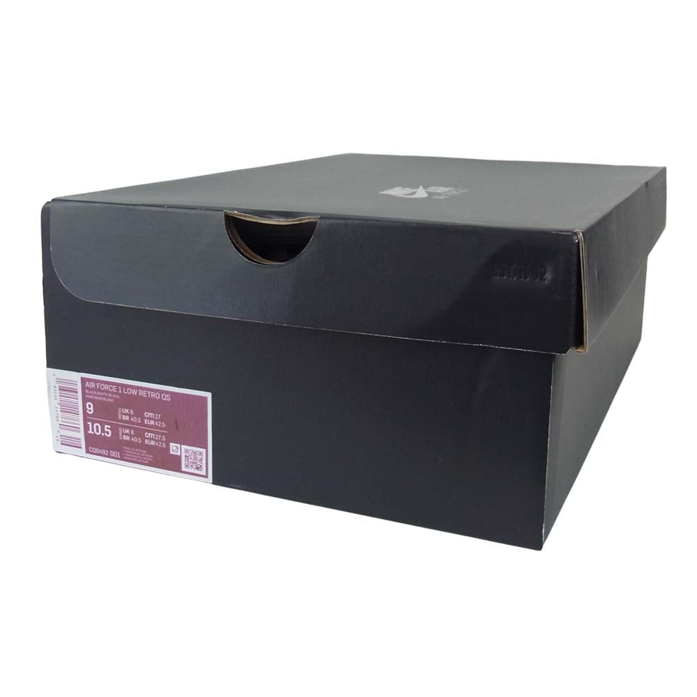 NIKE ナイキ AIR FORCE1 エアフォース ワン ローカット スニーカー ブラック系 27㎝【中古】