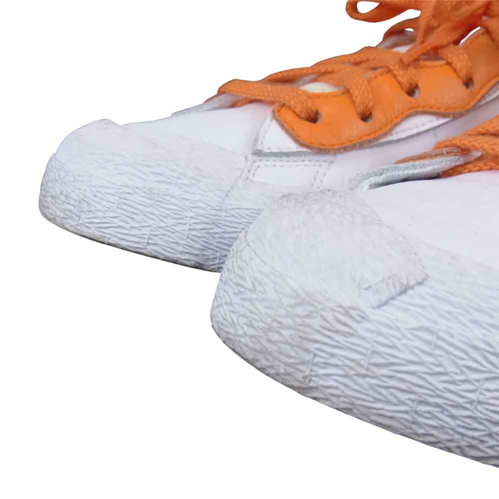 NIKE ナイキ × sacai blazer low MAGMA ORANGE サカイ ブレザー ロー スニーカー ホワイト系 27㎝【中古】