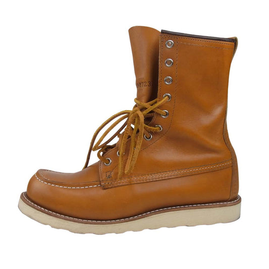 RED WING レッドウィング 9877 IRISH SETTER アイリッシュセッター ゴールドラセット セコイア 犬タグ 8インチ モックトゥ ライトブラウン系 8.5【中古】