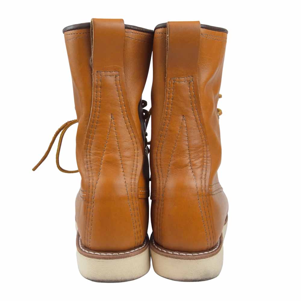 RED WING レッドウィング 9877 IRISH SETTER アイリッシュセッター ゴールドラセット セコイア 犬タグ 8インチ モックトゥ ライトブラウン系 8.5【中古】