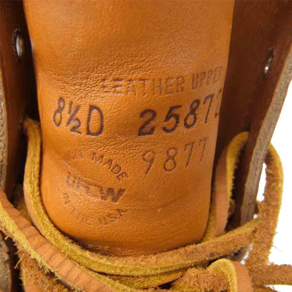 RED WING レッドウィング 9877 IRISH SETTER アイリッシュセッター ゴールドラセット セコイア 犬タグ 8インチ モックトゥ ライトブラウン系 8.5【中古】