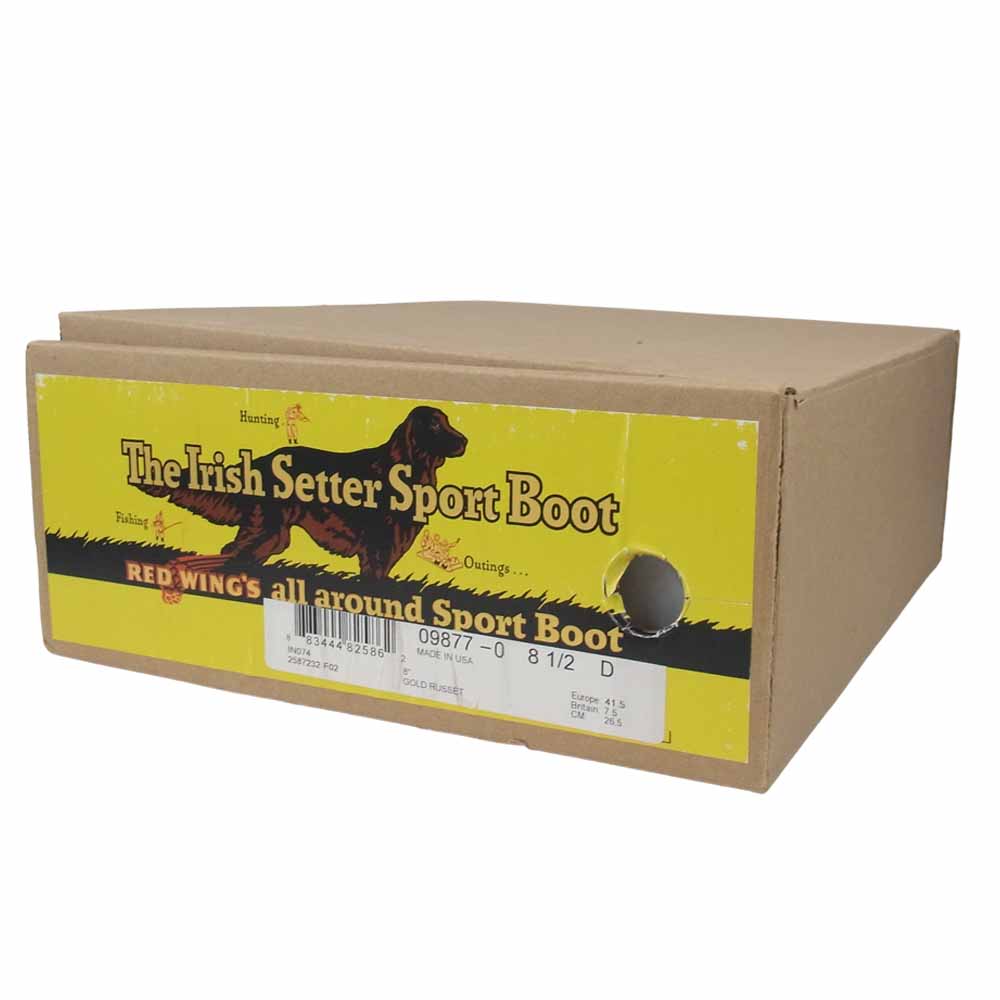 RED WING レッドウィング 9877 IRISH SETTER アイリッシュセッター ゴールドラセット セコイア 犬タグ 8インチ モックトゥ ライトブラウン系 8.5【中古】