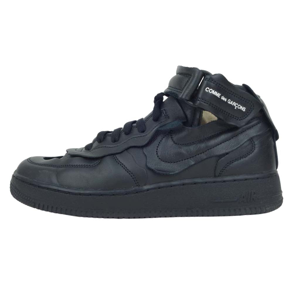 NIKE ナイキ DC3601-001 COMME DES GARCONS コムデギャルソン AF1 CDG AIR FORCE 1 MID エアフォース ワン ミッド スニーカー ブラック系 26.5cm【中古】